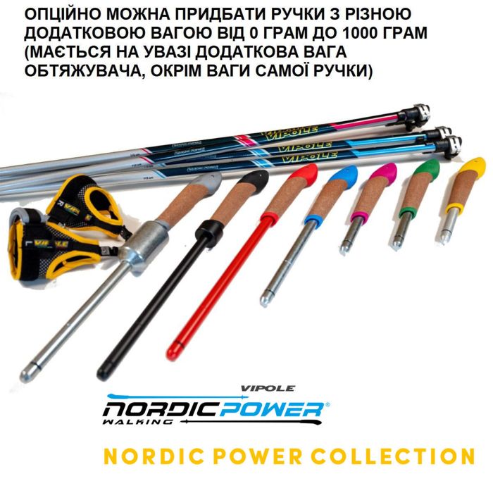 Секція палиць для скандинавської ходьби Vipole Asta Power Steps Blue 105 (SW20 01)
