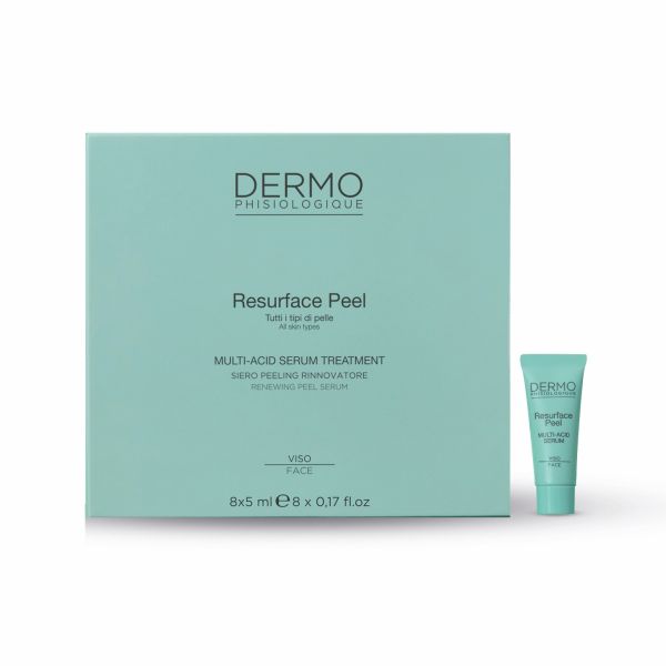 Мультикислотна лікувальна сироватка для пілінгу обличчя Resurface Peel Multi-Acid Serum Treatment Dermophisiologique 8x5 мл (0530)