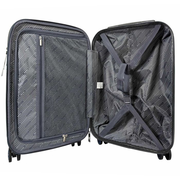 Валіза Semi Line 20" (S) Dark Brown/Blue Line (T5736-1)