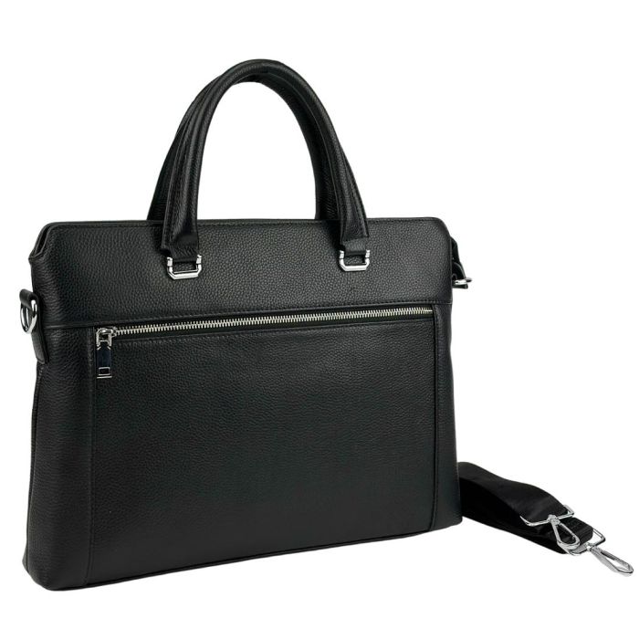 Сумка для ноутбука черная кожаная Tiding Bag A25F-9157-1A