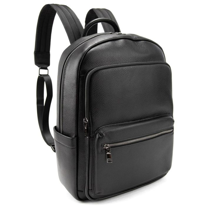 Чоловічий шкіряний рюкзак чорний Tiding Bag A25F-131419A