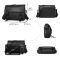 Шкіряна сумка через плече чорна із фастексами велика John McDee JD1105AL
