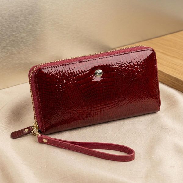 Жіночий клатч із двома відділеннями ST Leather 18907 бордовий