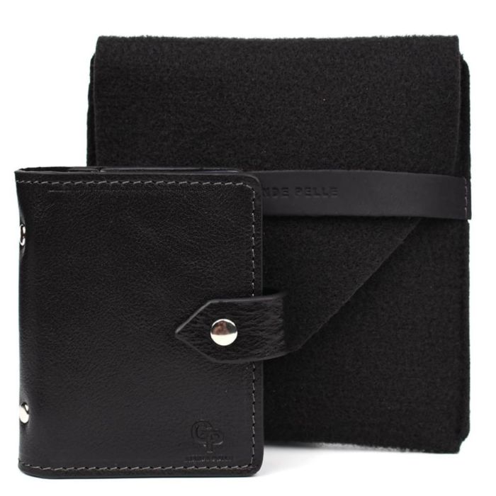 Кардхолдер CardCase чорна шкіра Grande Pelle 311410