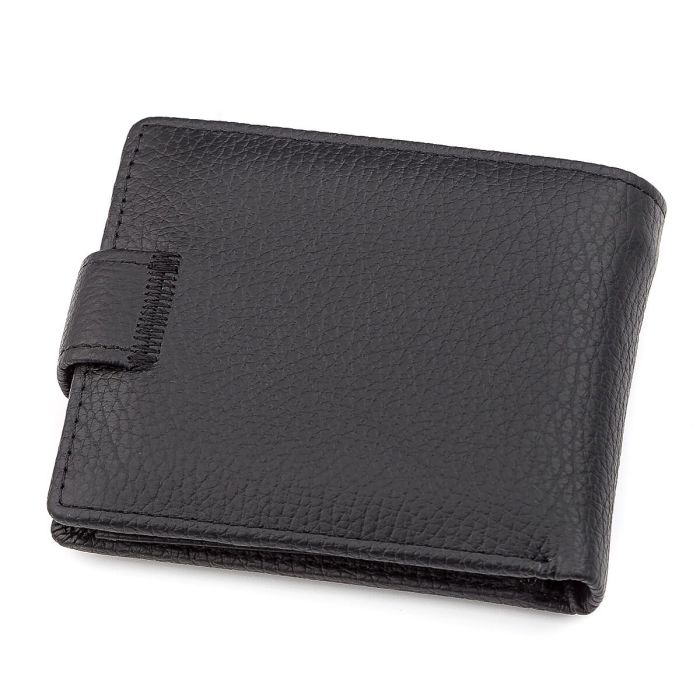 Чоловічий гаманець ST Leather 18316 (ST114) чорний шкіряний