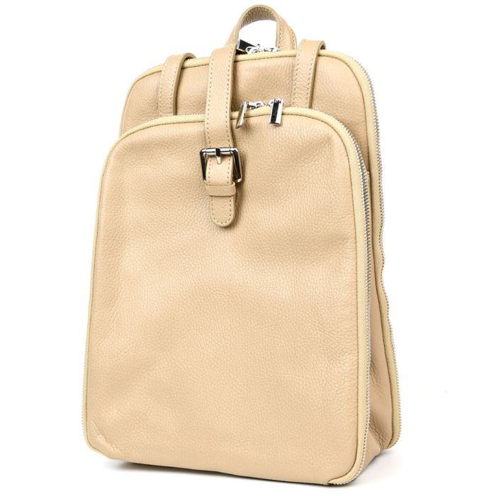 Шкіряний італійський рюкзак Firenze HB03334Beige бежевий (HB03334Beige)