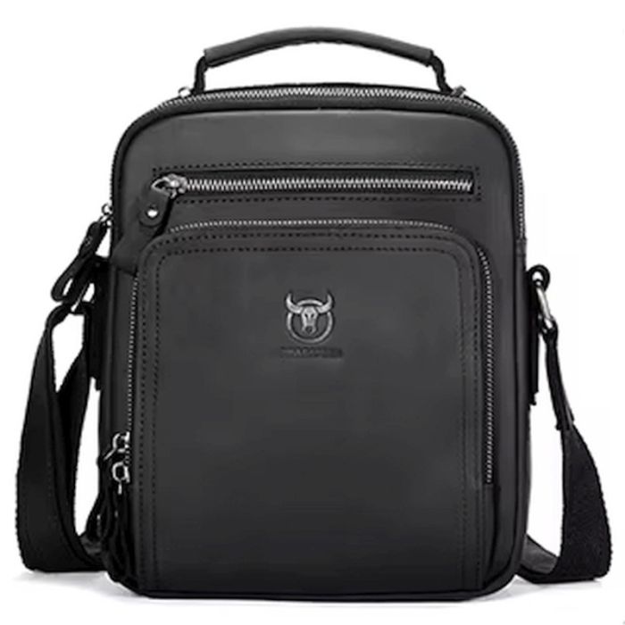 Шкіряна сумка чоловіча через плече Bull TB1063A чорна (TB1063A)