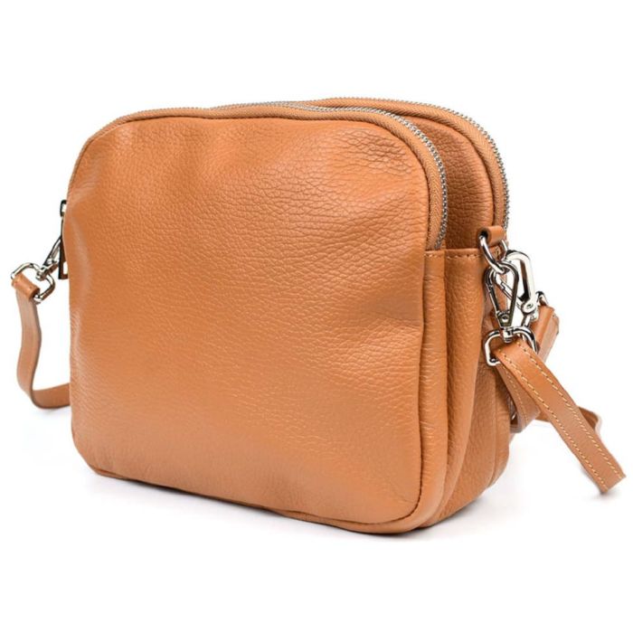 Шкіряна жіноча сумка Virginia Conti Italy - VC02807cognac коньячна (VC02807cognac)