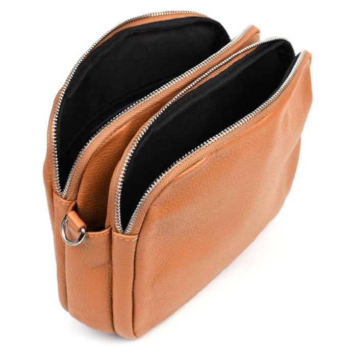 Шкіряна жіноча сумка Virginia Conti Italy - VC02807cognac коньячна (VC02807cognac)