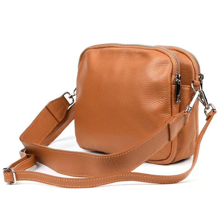Шкіряна жіноча сумка Virginia Conti Italy - VC02807cognac коньячна (VC02807cognac)