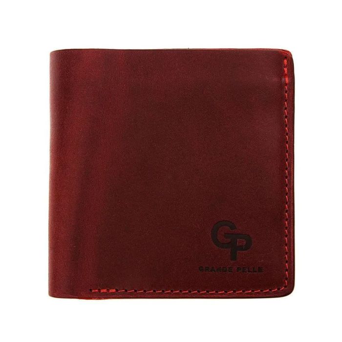 Портмоне Lettera з монетницею, бордове Grande Pelle 537161 (537161)