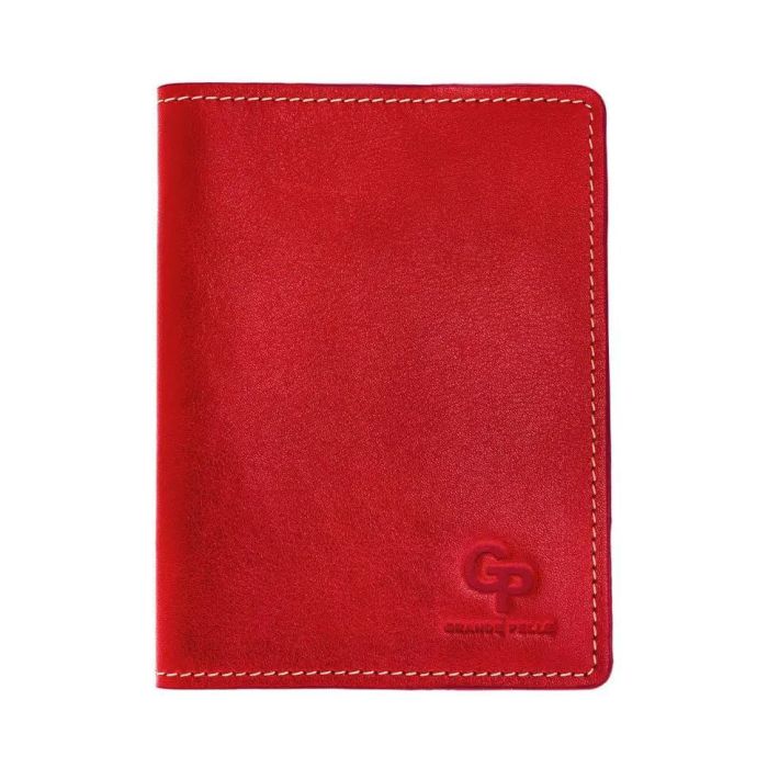 Шкіряна обкладинка на паспорт Grande Pelle 252660 червона (252660)