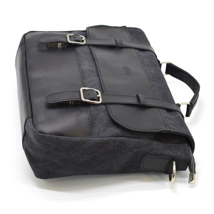 Чоловічий портфель з канвас та шкіри наппа TARWA RAg-3920-3md (RAg-3920-3md)