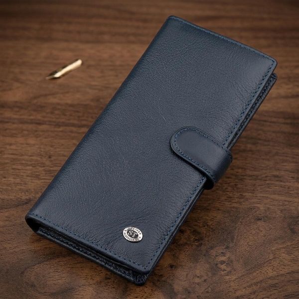 Чоловічий купюрник ST Leather 18365 (ST147) синій