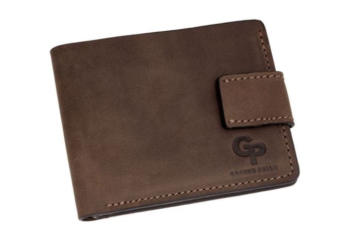 Портмоне Onda із застібкою, коричневий Grande Pelle 517120 (517120)