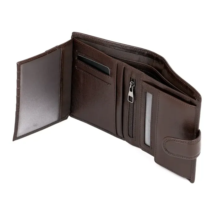 Чоловіче шкіряне портмоне Marco Coverna MC B047-894 Brown, коричневе (047-894-01)