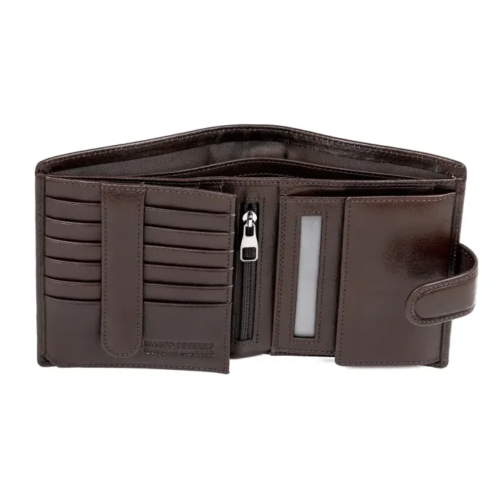 Чоловіче шкіряне портмоне Marco Coverna MC B047-894 Brown, коричневе (047-894-01)