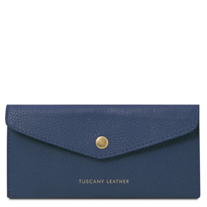 Жіноча шкіряна сумка конверт Tuscany Leather TL142322, Темно-синій (2322_1_107)