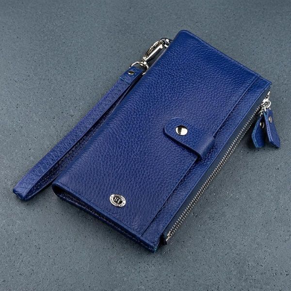 Гаманець жіночий ST Leather 18416 (ST420) з ременем на зап'ясті синій
