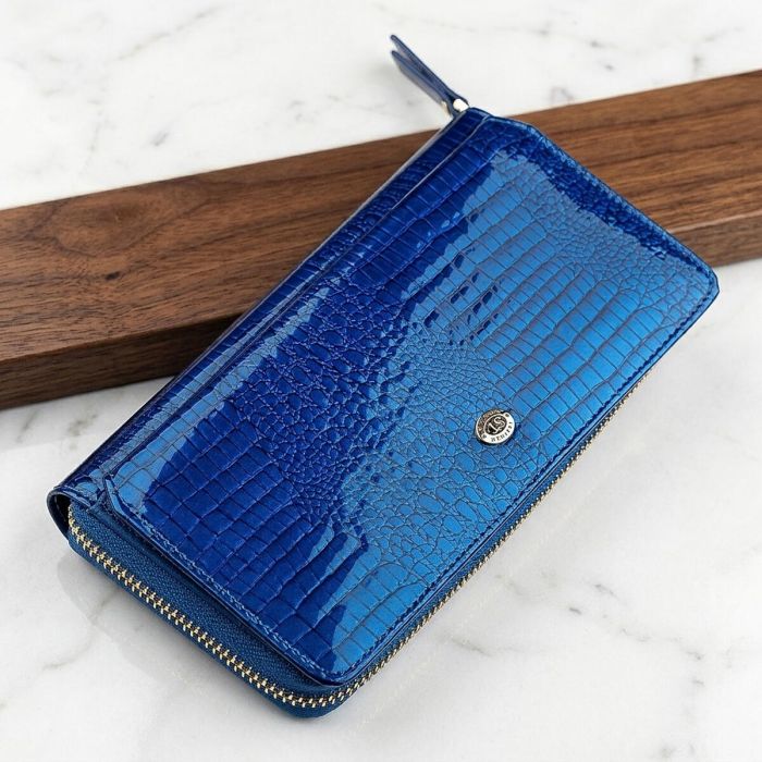 Гаманець жіночий ST Leather 18435 (S7001A) лакований синій