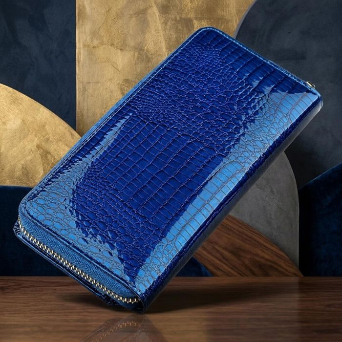 Гаманець жіночий ST Leather 18435 (S7001A) лакований синій