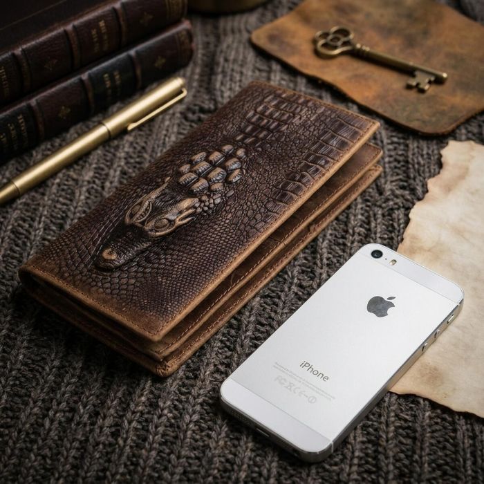 Купюрник чоловічий 14381 шкіряний Vintage коричневий