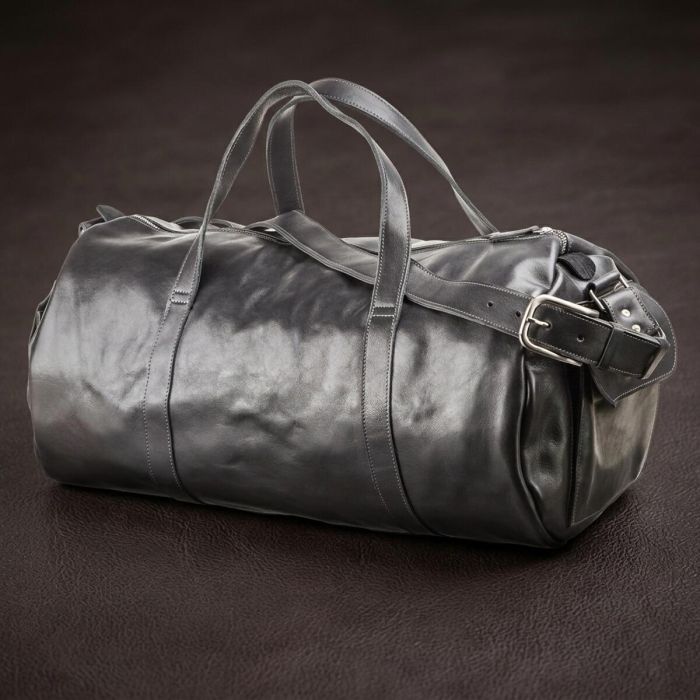 Сумка дорожня Grande Pelle 11048 шкіряна чорна