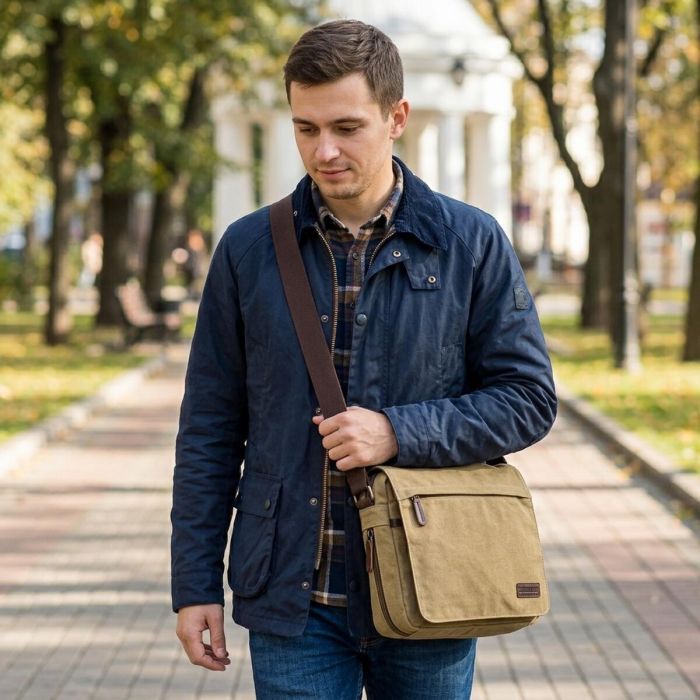 Текстильная сумка для ноутбука 13 дюймов через плечо Vintage 20188