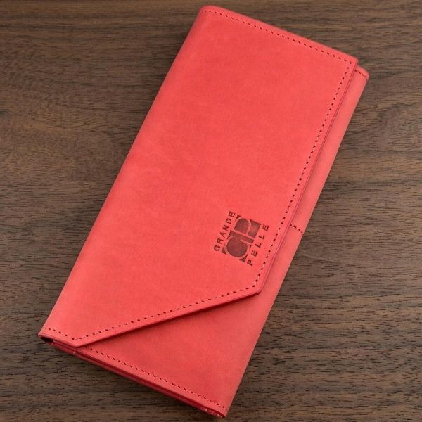 Шкіряний горизонтальний клатч унісекс з італійської шкіри Grande Pelle 11216 червоний