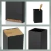 Стакан для зубних щіток KELA Cube, чорний, 7х7х11 см (23687)