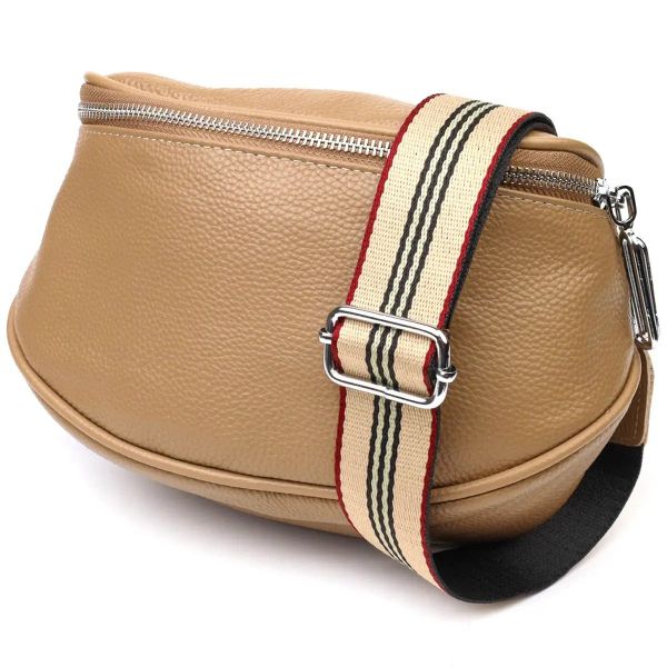 Жіноча сумка через плече з натуральної шкіри 22111 Vintage бежева