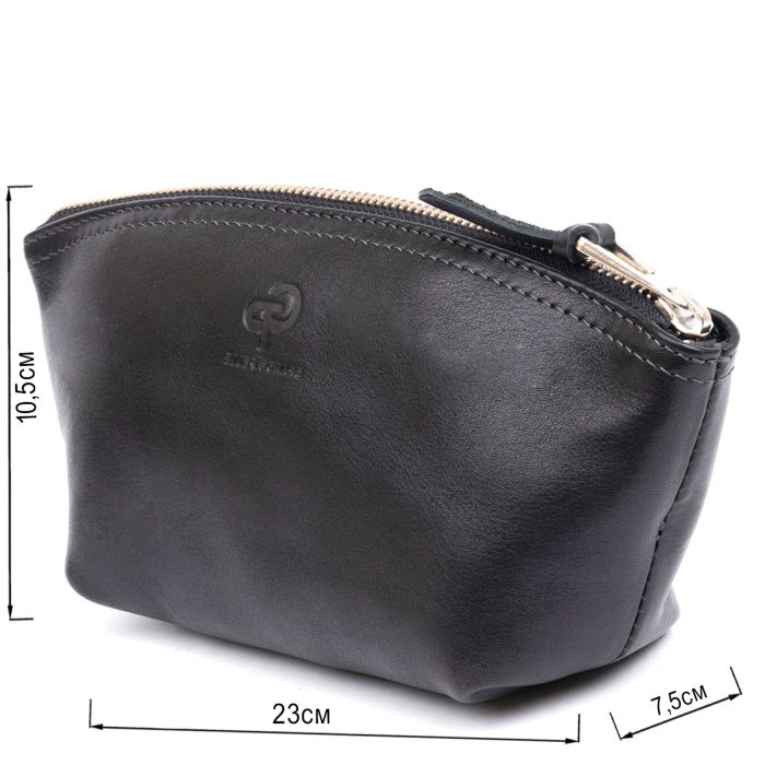 Женская косметичка из кожи Amelin Grande Pelle 11302 черная