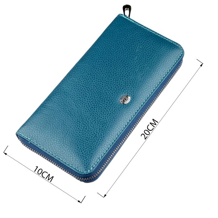 Жіночий клатч-візитниця ST Leather 18861 блакитний