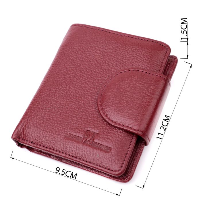 Жіночий гаманець вертикального типу із натуральної шкіри ST Leather 22452 бордовий