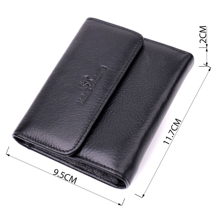 Жіночий гаманець з монетницею з натуральної шкіри ST Leather 19494 чорний