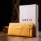 Жіночий горизонтальний гаманець із натуральної шкіри KARYA 21097 жовтий