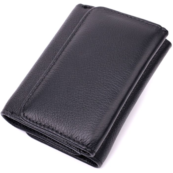 Жіночий горизонтальний гаманець з натуральної шкіри ST Leather 19477 чорний