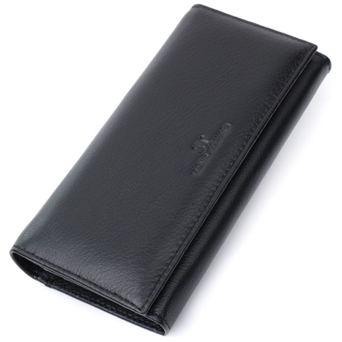 Классический женский кошелек из натуральной кожи ST Leather 22676 черный