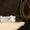 Women's smooth leather belt 20797 Vintage white