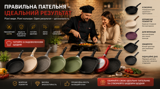Акція - тільки 5 днів на пательню для кухні -10%